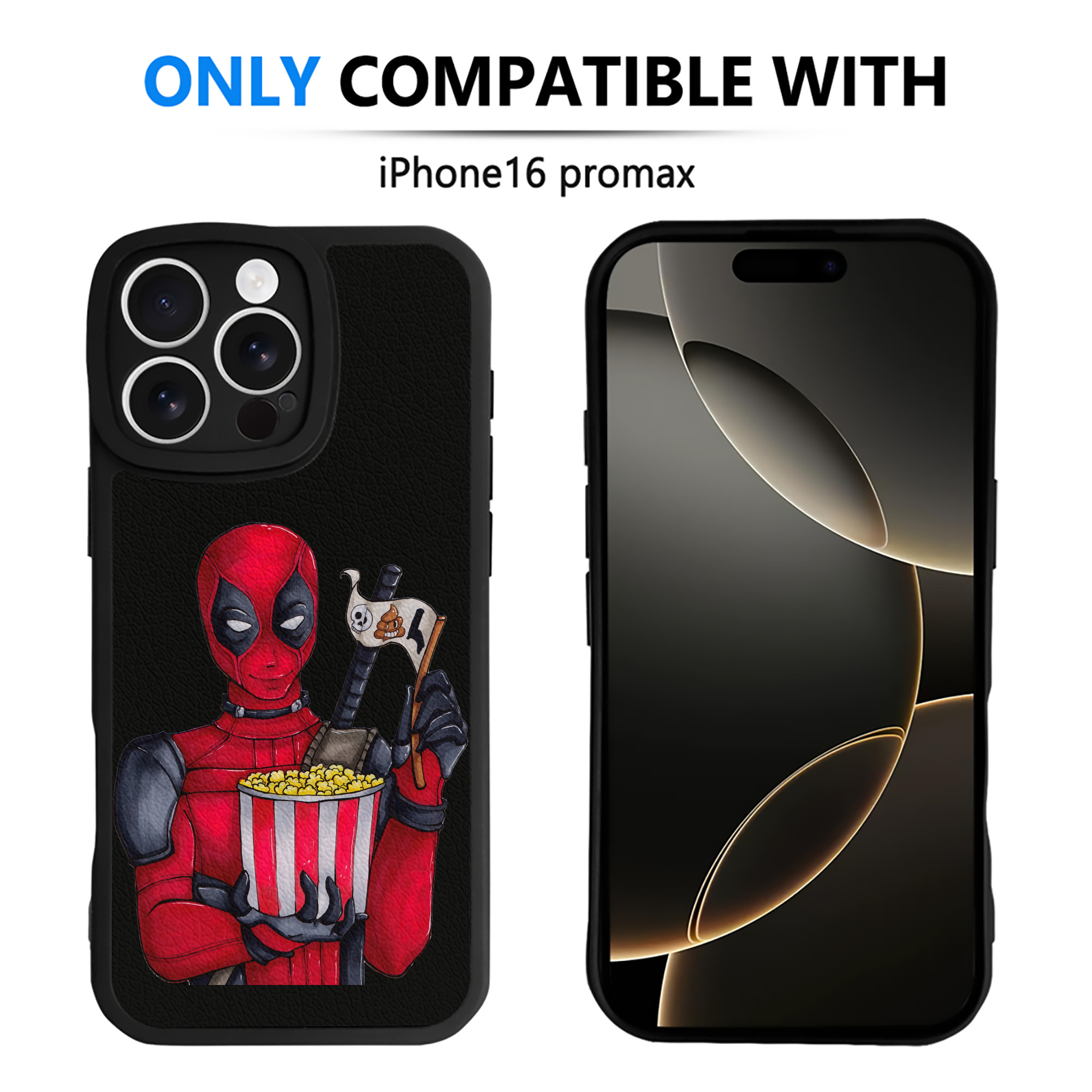（画像用） Deadpool デッドプール 【iPhone 16シリーズ対応】シリコンスマホケース（レザー調） 材質：シリコン